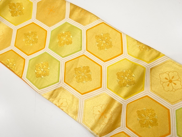 JAPANESE KIMONO / ANTIQUE FUKURO OBI / SILK / WOVEN KIKKO